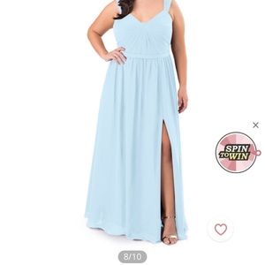 Azazie Evie style sky blue dress
